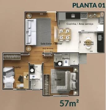 Apartamento em Grand Ville - Uberlândia